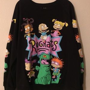 Plus Size Rugrats Crew Neck Long Sleeve Sweatshirt